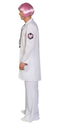 O7400 weiß Herren Damen Doktor Kittel Arzt Kostüm - 2