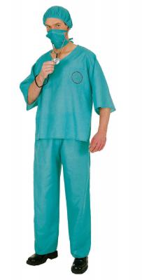 O7179-A grün Herren OP Anzug Doktor Kostüm