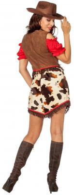 L3202450-44 rot-braun Damen Cowgirlkleid Saloon Lady Gr.44 - 2