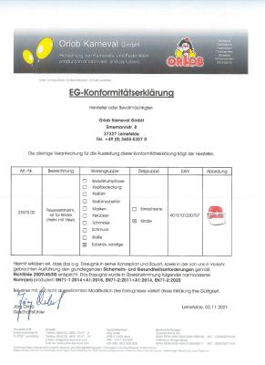 O23075 rot Kinder Feuerwehrhelm Feuerwehr Helm - 3