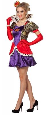 L3201140-42-A rot-lila Damen Königskleid Märchenkostüm Gr.42 - 1