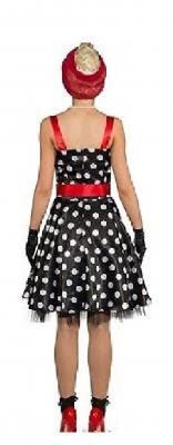O9514-42 schwarz Damen Boogie Woogie Polkakleid Gr.42 - 1