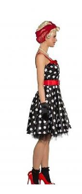 O9514-46 schwarz Damen Boogie Woogie Polkakleid Gr.46 - 2