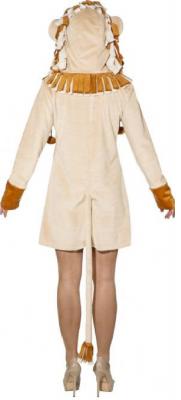 O9905-42-44 beige Sexy Damen Löwin Löwe Löwen Kleid Kostüm Gr.42-44 - 2