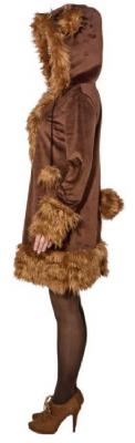 O9906-38-40 braun Sexy Damen Bär Bären Kleid Kostüm Gr.38-40 - 2