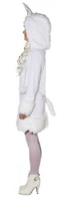 O9904-34-36 weiß Sexy Damen Einhorn Kleid Kostüm Gr.34-36 - 1