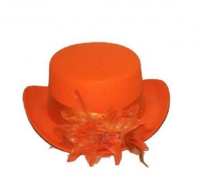 Fu63535 orange Damen Charlestonhut