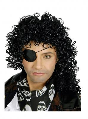 K11276801 schwarz Herren Piraten Seeräuber Perücke - 0