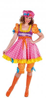 M212119 bunt Damen Babydoll Clown Kostüm Bade Anzug - 1