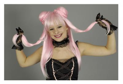 K11272707 rosa Damen Langhaar Feen Märchen Perücke - 2