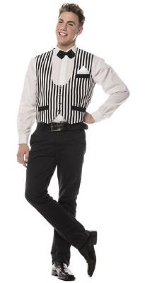 L3301080-A schwarz-weiß Herren Ober Kellner Weste - 0