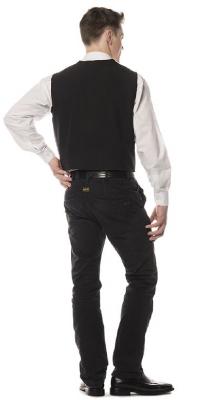 L3301080-A schwarz-weiß Herren Ober Kellner Weste - 2