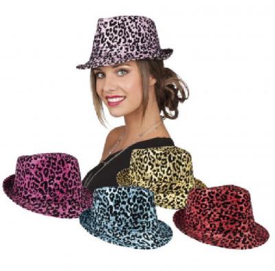 B01324 rosa Damen Herren Trilby Hut Discohut