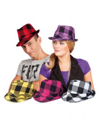 B04189 gelb Damen Herren Trilby Disco-Partyhut