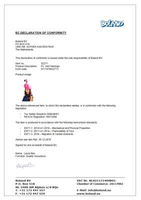 B52271 pink Kinder Damen Herren Flamingohut - 2