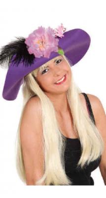 O23569-70-A lila Damen Wollfilz-Hippiehut
