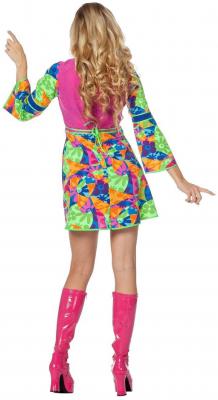 W4244-34 Damen Hippiekostüm Hippiekleid Gr.34 - 2