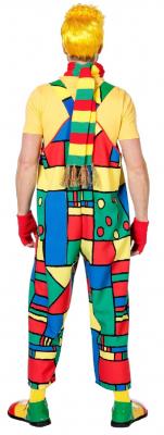 W5239-52 bunt Herren Clown Kostüm Latzhose Gr.52 - 2