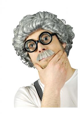 K11275158 grau Damen Herren Kuzhaaar Oma Opa Perücke - 0