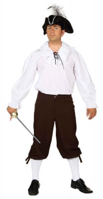 O7322-58-60 braun Herren Kniebundhose Mittelalter-Pirat Gr.58-60 - 1