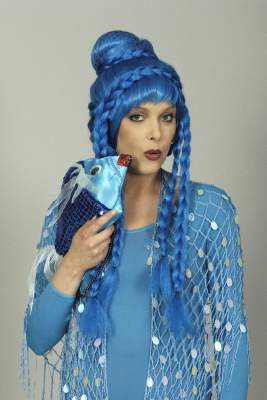 K11273610 Perücke türkis Meerjungfrau Nixe - 2