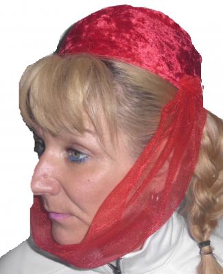 M213304 rot Damen Suleika Kappe Bollywoodhut - 1