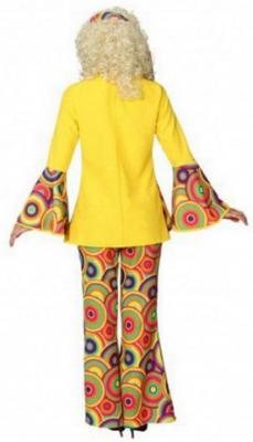 O9439-54-56 Hippie Kostüm Anzug Flowerpower Party Gr.54-56 - 1