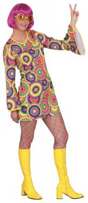 O9445-40 Hippie Kleid Hippiekostüm Partykleid Gr.40 - 1