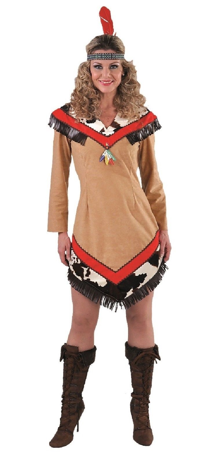 Amakando Indianer Kopfschmuck – Feder-Stirnband Mit Perlen, Für Karneval & Kostümpartys