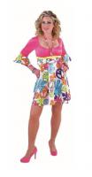 M214125 Damen Hippy Kleid Partykostüm