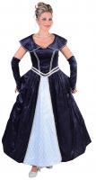 M217110 blau Damen Rokoko Kleid Kostüm Marquisin Prinzessin