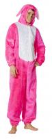 L3300054 neon pink Herren Hase Hasenkostüm Plüsch