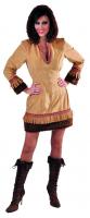 M215181 beige-braun Damen Eskimo Kostüm-Kleid Eskimodame Eskimofrau