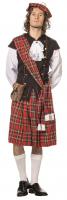 L3300500-A Herren Schottenkostüm rot-weiß-schwarz Luxus