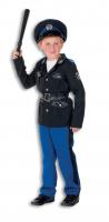 L3101230 Kinder Polizist blau-schwarz Polizeikostüm