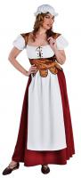 M212143-A Damen Freifrau Magd Kostüm Kleid lang