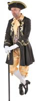 M215261-A schwarz-gold Herren Rokoko Barock Kostüm Lord Graf Marquis