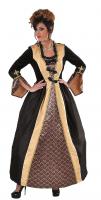 M215160-A schwarz-gold Damen Rokoko Barock Kleid Kostüm Marquise Baronin