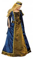 K31250548 blau-gold Rokokokleid Burgfrau