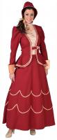 M213163 rot viktorianische Dame Biedermeier Kostüm