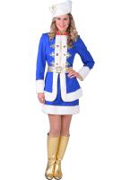 M218139 blau-weiß Damen Kosaken Kostüm Kosakin