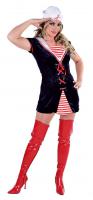 M212129 blau-rot Damen Marinekleid Sailer Girl