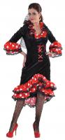 M213182 schwarz-rot Damen Spanierin Flamenco Lady