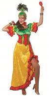 W4631-A bunt Damen Brazil Kleid Samba Kostüm