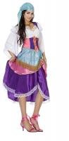 W4382 bunt Damen Zigeuner Kleid Piraten Braut