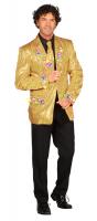 T2377-1440 gold-Multi-Color Herren Pailletten Jackett Discojacke Castor