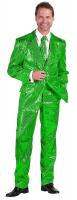 T2206-0300 grün Herren Pailletten Anzug Jackett Sakko Hose Disco Kostüm