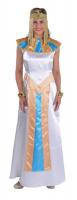 M212124-A weiß-türkis-gold Damen Kleopatrakleid Cleopatrakostüm