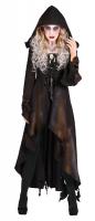 T2141 braun Walking Dead Damen Halloween Kostüm Kleid mit Kapuze