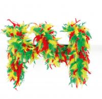 W21005-35 rot-gelb-grün Damen Boa Federstola